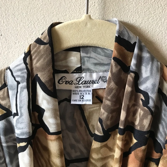 VTG 80’s Printed Blouse - Picture 3 of 6